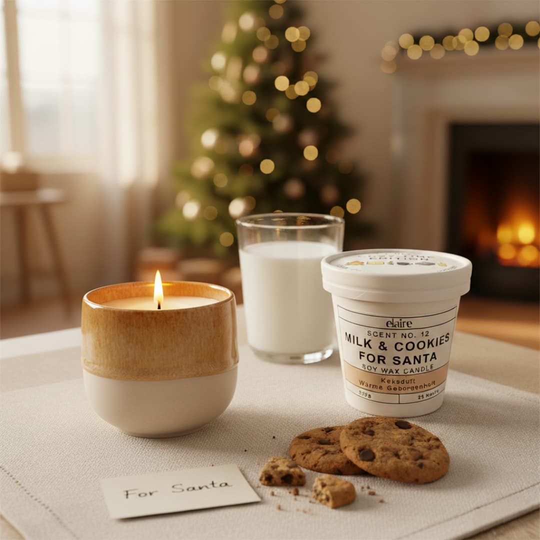 Mix it Match it Love it – Duftkerze Milk and Cookies im Safran Gefäß