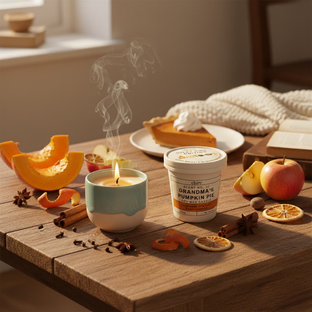 Mix it Match it Love it – Duftkerze Pumpkin Pie im Aquarell Gefäß