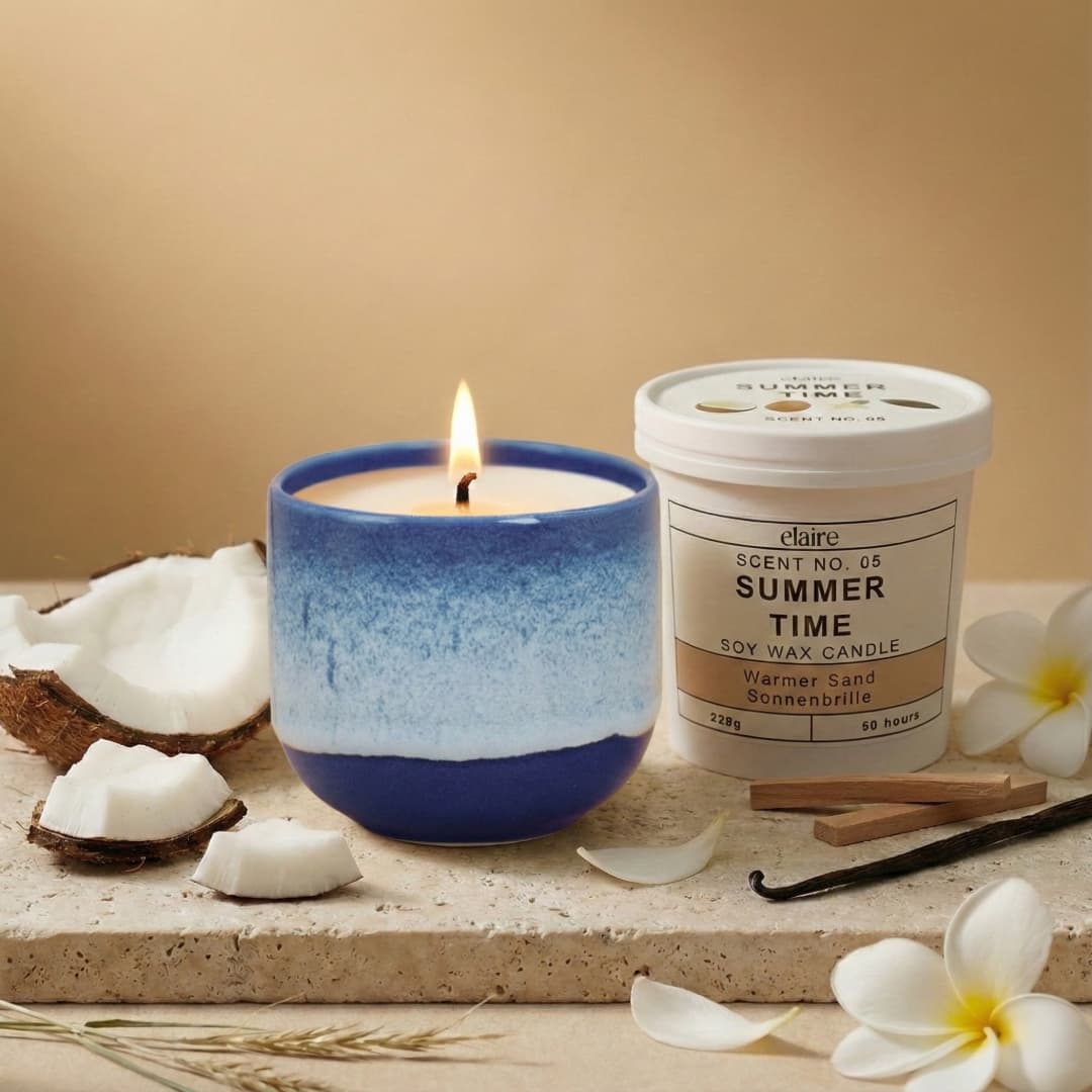 Mix it Match it Love it – Duftkerze Summer Time im blauen Gefäß