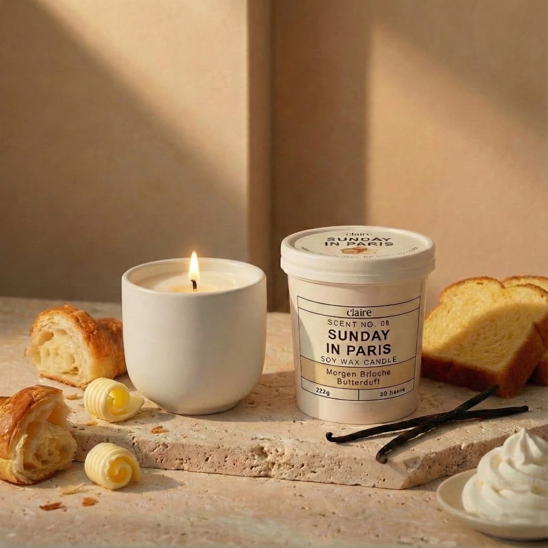 Mix it Match it Love it – Duftkerze Sunday in Paris im weißen Gefäß