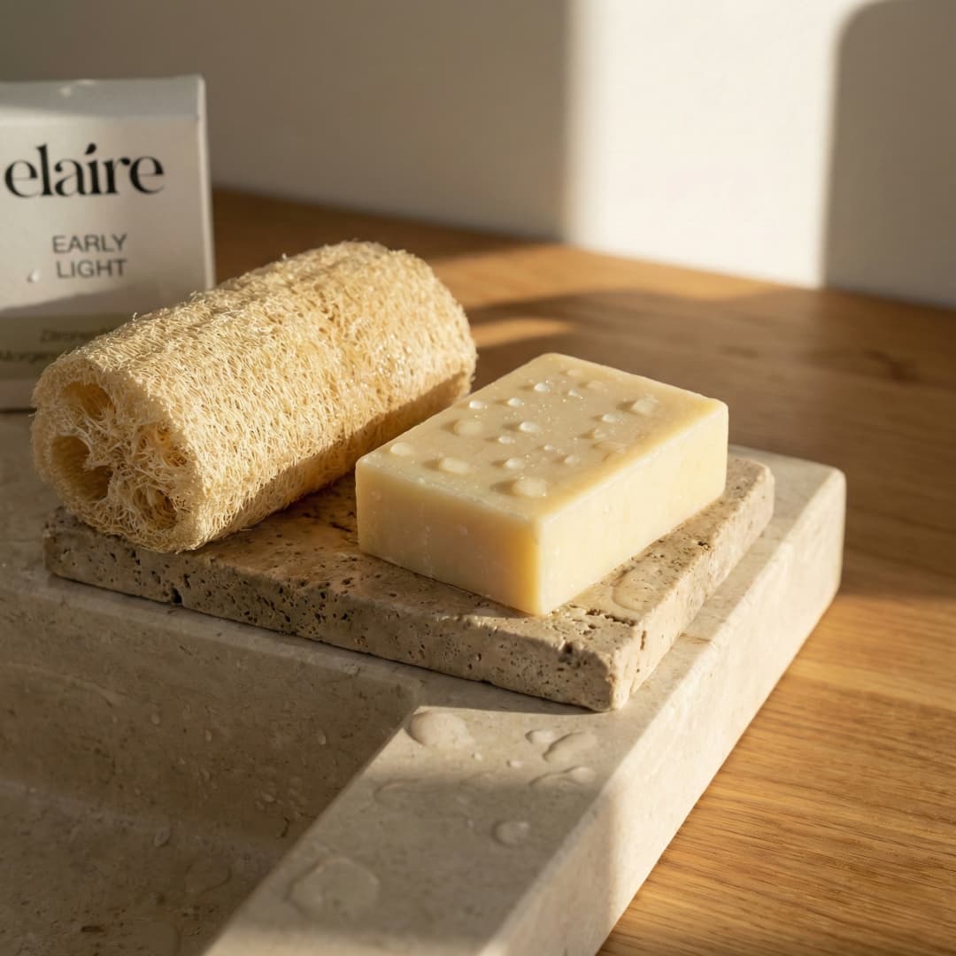Early Light Naturseife mit grüner Minze – elaire Frische Seife