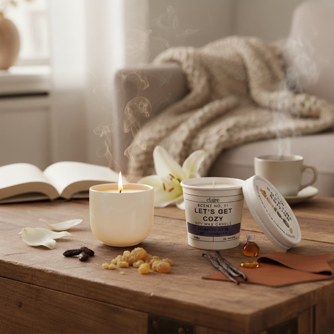 Mix it Match it Love it – Duftkerze Cozy im beigen Gefäß
