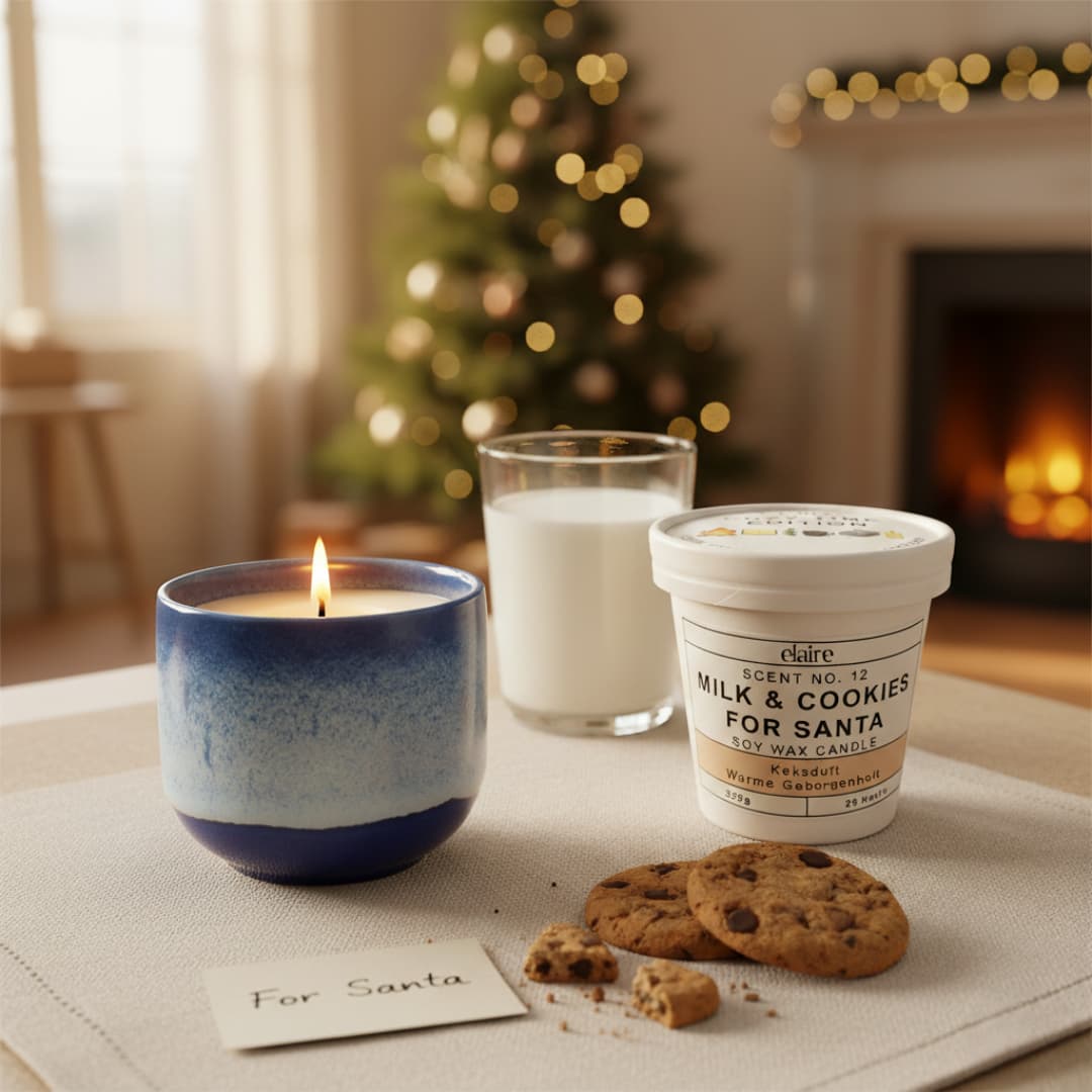 Mix it Match it Love it – Duftkerze Milk and Cookies im blauen Gefäß