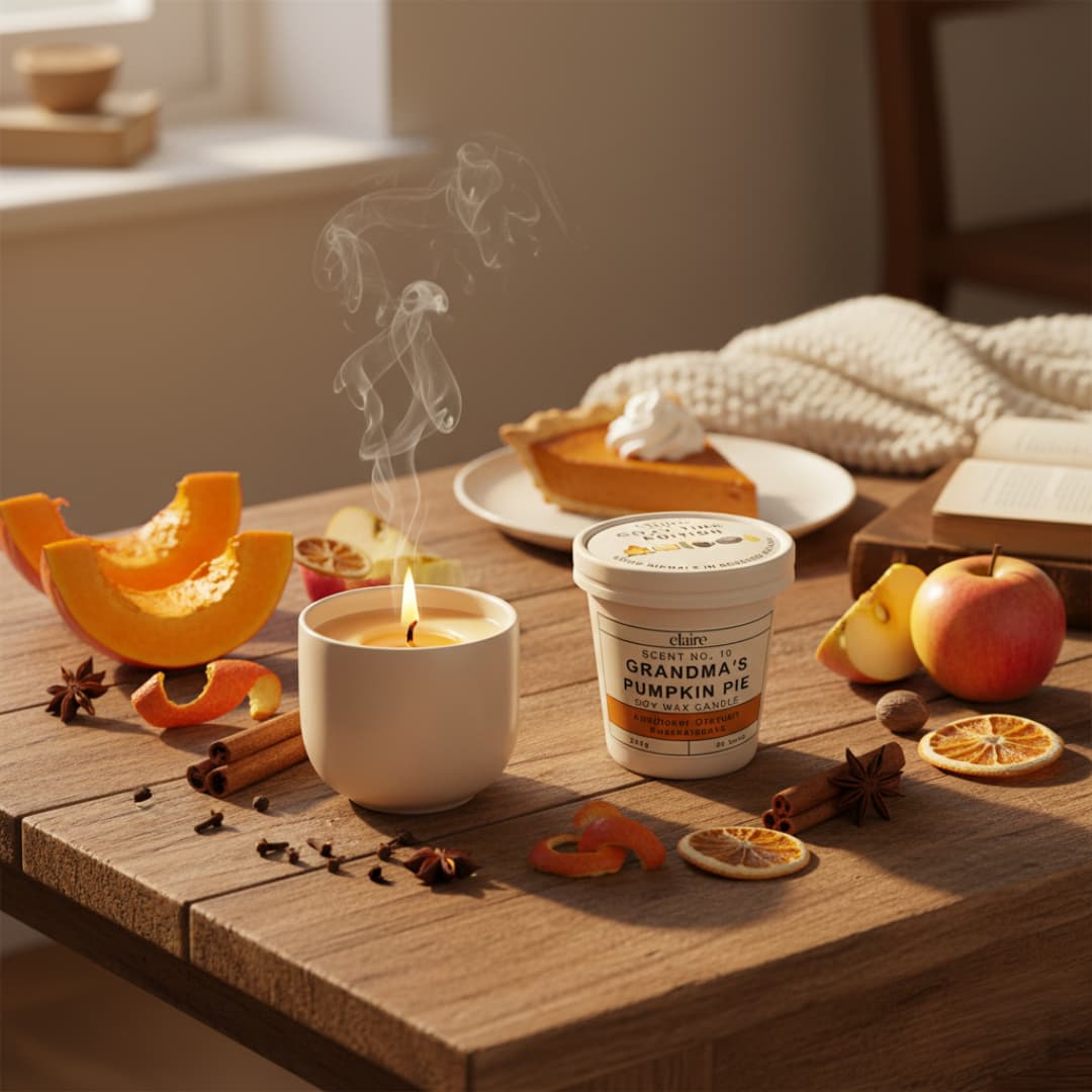 Mix it Match it Love it – Duftkerze Pumpkin Pie im beigen Gefäß