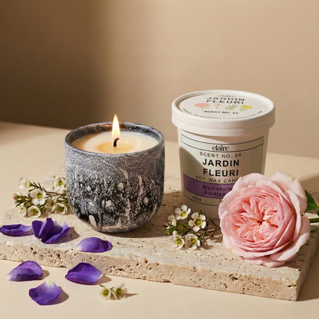 Mix it Match it Love it – Duftkerze Jardin Fleuri im Stone Gefäß