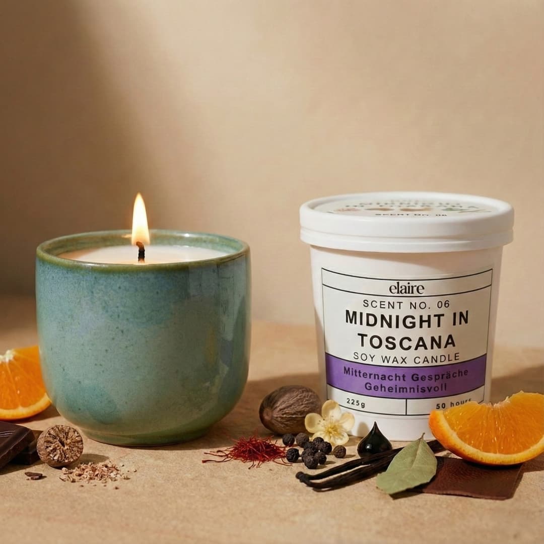 Mix it Match it Love it – Duftkerze Midnight in Toscana im grünen Gefäß