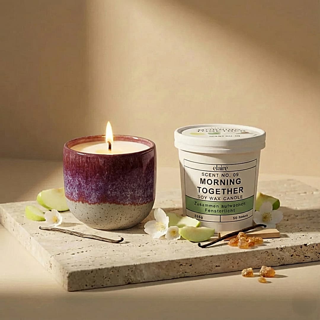 Mix it Match it Love it – Duftkerze Morning Together im lila Gefäß